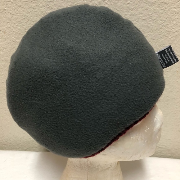 FRENCH KNOT WOOL Josephine Cloche Burgundy Floral Knit Beanie.Hand Embroidered - Picture 10 of 11